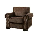 Rydel Transitional Single Chair, Brown