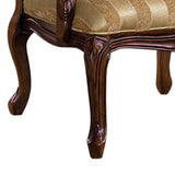 Benzara Burnaby Traditional Occasional Chair, Antique Oak BM131907 Antique Oak Fabric Solid Wood & Others BM131907