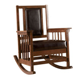 Apple Valley Transitional Apple Valley Rocker Chair, Expresso Finish