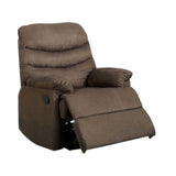 Plesant Valley Transitional Recliner Chair With Microfiber, Brown