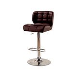 Kori Contemporary Bar Chair, Brown Finish