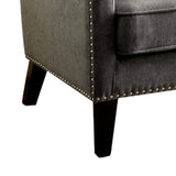 Benzara Tomar Transitional Accent Chair With Gray Color BM131954 Gray Flannelette Wood & Others BM131954