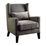 Tomar Transitional Accent Chair With Gray Color