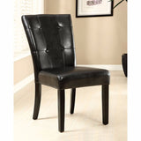 Benzara Marion I Contemporary Marion Side Chair, Expresso Finish, Set Of 2 BM131970 Espresso Leatherette Solid Wood Wood Veneer & Others BM131970