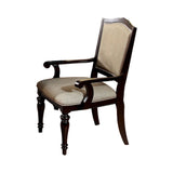 Harrington Transitional Arm Chair, Dark Walnut, Set Of 2