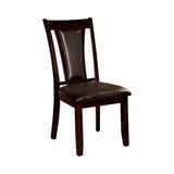 Brent Transitional Side Chair, Dark Cherry Finish, Set Of 2