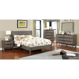 Benzara Mid-Century Modern Style Wooden Chest, Gray BM137509 Gray Solid Wood Wood Veneer & Others BM137509