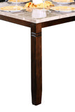 Benzara Wooden Square Top Reversible Game Table with Pedestal Base, Brown BM137567 Brown Cherry Marble Solid Wood Wood Veneer & Others BM137567