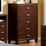 Benzara Wooden Utility Chest With Tapered Legs,  Brown Cherry BM137894 Brown  Wood BM137894