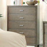 Benzara Contemporary Style Wooden Chest With Tapered Legs, Gray BM137896 Gray Solid Wood, Wood Veneer & Others BM137896