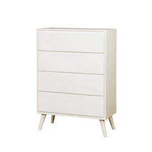 Benzara Mid-Century Modern Style Wooden Chest, White BM137902 White Wood BM137902