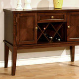 Benzara Hillsview I Transitional Style Server, Brown Cherry BM137954 Brown Cherry Wood BM137954