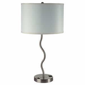 Benzara Sprig Contemporary Table Lamp With Adjustable Socket, Set Of Two, White BM141709 White Polyresin BM141709