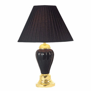 Benzara Traditional Style Table Lamp, Set of 6, Black BM141717 Black Ceramic BM141717