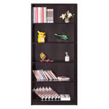 Benzara Spacious Dark Brown Finish Bookcase With 5 Open Shelves. BM144435 Dark Brown Wood BM144435