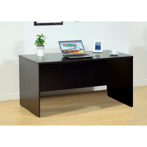 Benzara Urbane Dark Brown Finish Computer And Writing Desk. BM144439 Dark Brown Wood BM144439