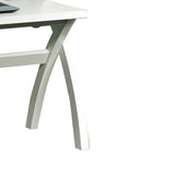 Benzara Sleek Contemporary Desk With Cross Legs, White BM144453 White Wood BM144453