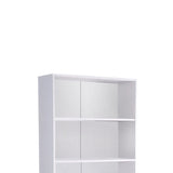 Benzara Minimalistic Yet Stylish Bookcase, White BM144472 White Wood BM144472