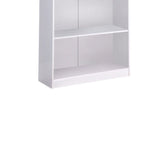 Benzara Minimalistic Yet Stylish Bookcase, White BM144472 White Wood BM144472