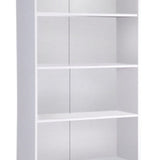 Benzara Minimalistic Yet Stylish Bookcase, White BM144472 White Wood BM144472