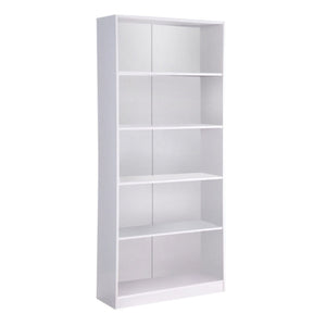 Benzara Minimalistic Yet Stylish Bookcase, White BM144472 White Wood BM144472