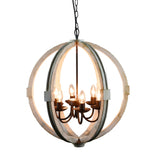 Elegantly Framed Calder Wooden Chandelier