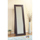 Benzara Aesthetic Accent Mirror With Wooden Framing, Dark Brown BM148738 Dark Brown Wood BM148738