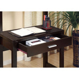 Benzara Contemporary Style Desk With 2 Shelves, Dark Brown BM148771 Dark Brown Wood BM148771