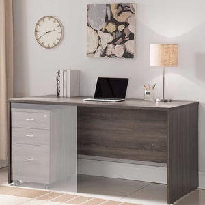 Benzara Smooth Surface and Stylish Desk, Brown BM148851 Brown Wood BM148851