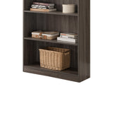 Benzara Splendid Space Efficient Bookcase, Gray BM148854 Gray Wood BM148854