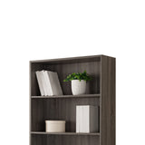 Benzara Splendid Space Efficient Bookcase, Gray BM148854 Gray Wood BM148854