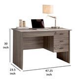 Benzara Adorning Contemporary Style Office Desk , Gray BM148857 Gray Wood BM148857