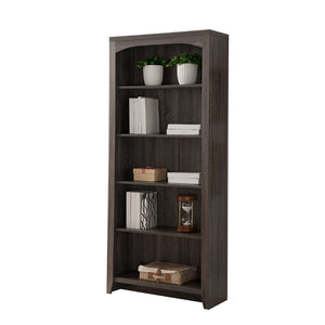 Benzara Elegantly Designed 5-Tier Bookcase, Gray BM148860 Gray Wood BM148860