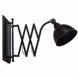 Benzara Antique Distressed Arris Extension Wall Lamp BM149401 Black  iron BM149401