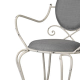 Benzara Artistic Geometry Style Chair BM149410 Gray MetalSpongeLinen BM149410