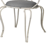 Benzara Artistic Geometry Style Chair BM149410 Gray MetalSpongeLinen BM149410