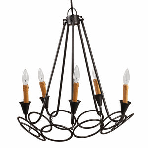 Benzara Distinctively Astonishing Chandelier BM149452 Black METAL  BM149452