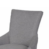 Benzara Elegantly Designed Essex Arm Chair BM149458 Gray Rubber WoodPolyesterFoam BM149458