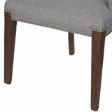 Benzara Elegantly Designed Essex Arm Chair BM149458 Gray Rubber WoodPolyesterFoam BM149458