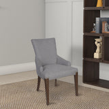 Benzara Elegantly Designed Essex Arm Chair BM149458 Gray Rubber WoodPolyesterFoam BM149458