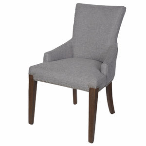 Benzara Elegantly Designed Essex Arm Chair BM149458 Gray Rubber WoodPolyesterFoam BM149458