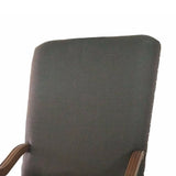 Benzara Finest Retro Styled Alba Chair BM149473 Black RubberwoodPolyesterFoam BM149473