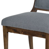 Benzara Modern Silhouetted Maeva Chair BM149511 Blue AshtreeFoamCotton BM149511
