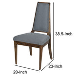 Benzara Modern Silhouetted Maeva Chair BM149511 Blue AshtreeFoamCotton BM149511