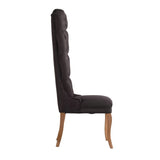 Benzara Sprucely Elaborative Sadler High-Back Chair BM149554 Lavender Gray WoodSpongeFabric BM149554