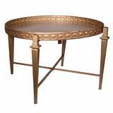 Benzara Subtle and Classic Cocktail Table BM149562 Gold METAL BM149562