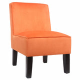 Benzara Truly Classy Accent Chair BM149568 Orange Plastic lumberPine WoodRubber WoodPolyester BM149568