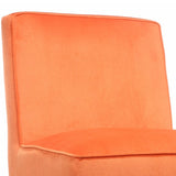 Benzara Truly Classy Accent Chair BM149568 Orange Plastic lumberPine WoodRubber WoodPolyester BM149568