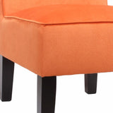 Benzara Truly Classy Accent Chair BM149568 Orange Plastic lumberPine WoodRubber WoodPolyester BM149568