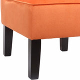 Benzara Truly Classy Accent Chair BM149568 Orange Plastic lumberPine WoodRubber WoodPolyester BM149568